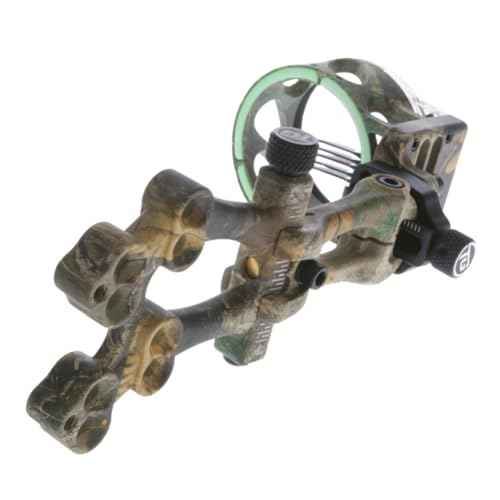 TRUGLO VEROS 5-Pin Durable Ultra-Bright Lightweight Micro-Adjustable Archery Hunting Bow Sight with Decreasing Diameter Pins Design & Large Circular Field of View - for Right & Left-Handed Shooters