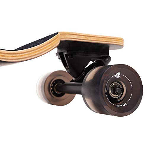 Retrospec Tidal Drop Down Longboard - 41" Extra Wide Stable Deck, 9-Ply Canadian Maple, ABEC-9 Bearings, 85A PU Wheels, Reverse Kingpin Trucks for Cruising & Downhill