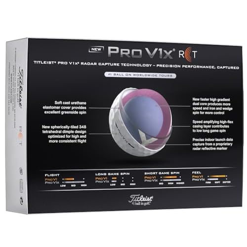 Titleist Golf 2025 ProV1x Golf Balls 1-Dozen White [RCT]
