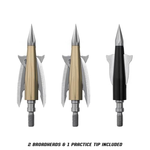 Bowmar Archery Beast Broadheads 100 Grain 2.3 Inch Cut - Fastest Deploying