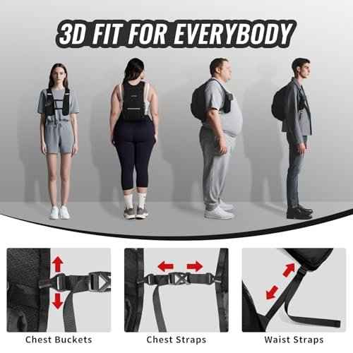 10L Small Hiking Backpack For Women Men, Lightweight Travel Packable Back Pack, Foldable Camping Hiking Daypack With Vest-style and Touchscreen Phone Pocket (Black)