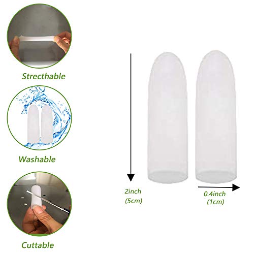 Small Gel Finger Protectors Pack of 10 Silicone Finger Caps for Pain Relief