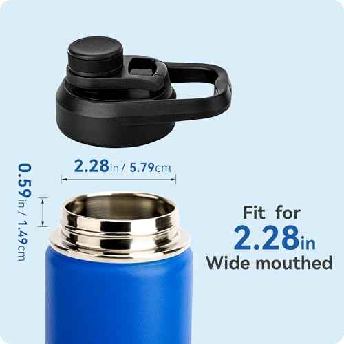 Wide Mouth Spout Lid for Hydro Flask 12-64 oz & More | Compatible Replacement Chug Lid for 2.28" Inner Diameter Bottles - Durable, BPA-Free & Leak-Proof£¨1 Pack£©