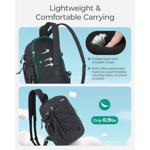 BAGSMART Small Crossbody Sling Bag, Crossbody Daypack, Chest Shoulder Bag Hiking Small Backpack for Casual Travel Sport