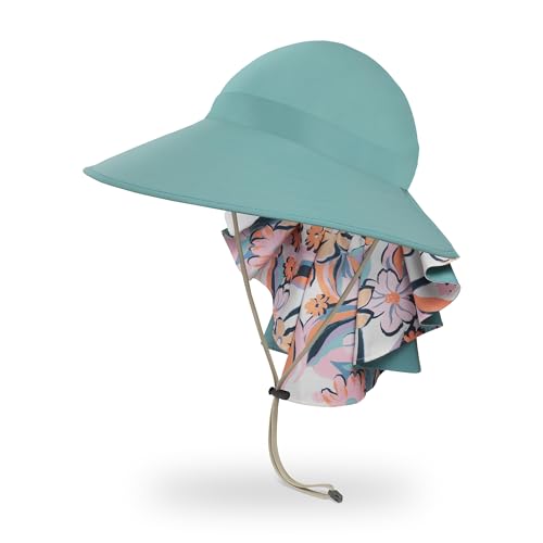 Sunday Afternoons Sundancer Hat - One Size Saltwater Wide Brim Sun Hat with Neck Cape