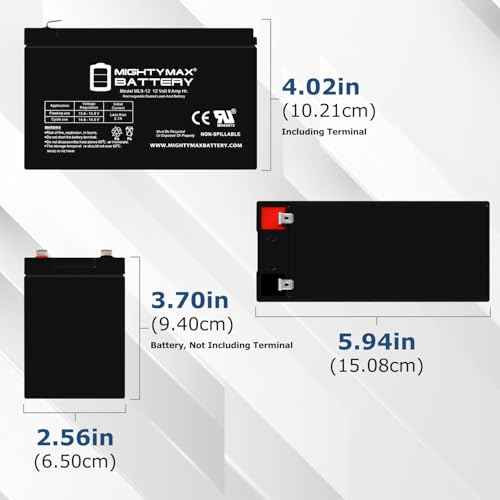 Mighty Max Battery Extended Range Drop in Replacement for 12v Razor Scooter Ride on Toy 9ah Battery kit and Harness
