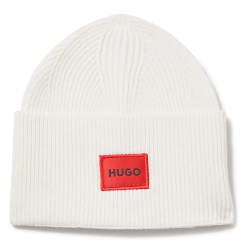 HUGO Men's Knitted Beanie with Turn Up Cuff
