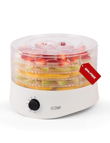 Food Dehydrator with 5 BPA-Free 9.25” Trays - White, CCD100W6