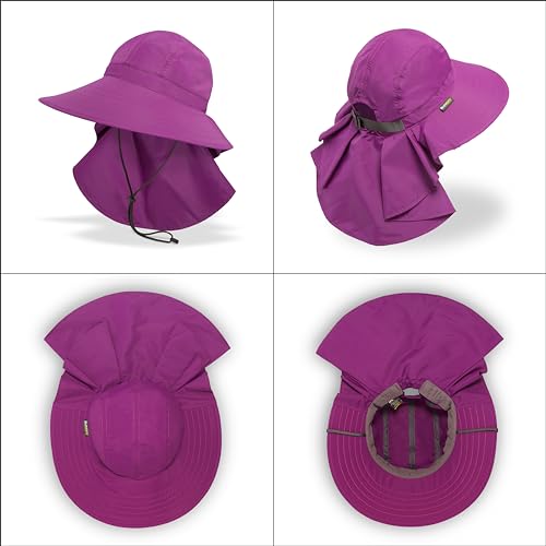 Sunday Afternoons Sundancer Hat - One Size Saltwater Wide Brim Sun Hat with Neck Cape