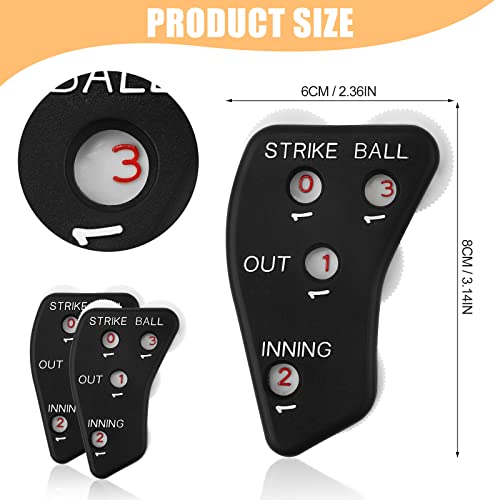 TOYMIS Baseball Umpire Clicker Counter - Black, Pack of 2