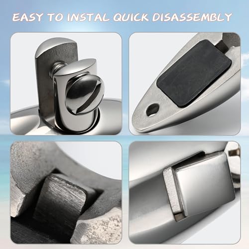 Marine Grade Stainless Steel Boat Bimini Top Swivel Hinges Pack of 4