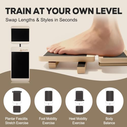 Wooden Single Leg Balance Board for Ankle Strength & Stability Training