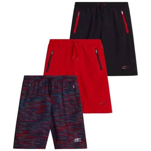 Eddie Bauer Boys' Active Shorts - 3 Pack Quick Dry Athletic Shorts - Hybrid Mesh Performance Shorts for Boys (4-16)
