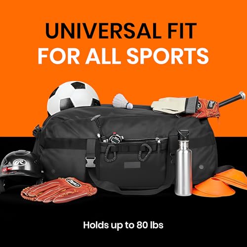 Heavy Duty 36-Inch Extra Large Travel Duffle Bag with Pockets - Black