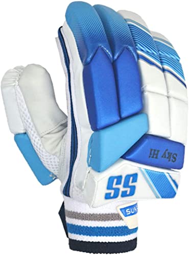 Cricket Batting Gloves Mens Right & Left Hand – Premium Sheep Leather, Two-Piece Thumb