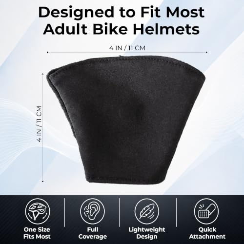 Bike Helmet Ear Warmer Pads - Wind-Blox Focus Helmet Wind Blocker for Cycling