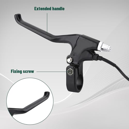Bike Brake Levers Set 2 Wires 22.5mm Handlebar E-Bike Mountain & Road
