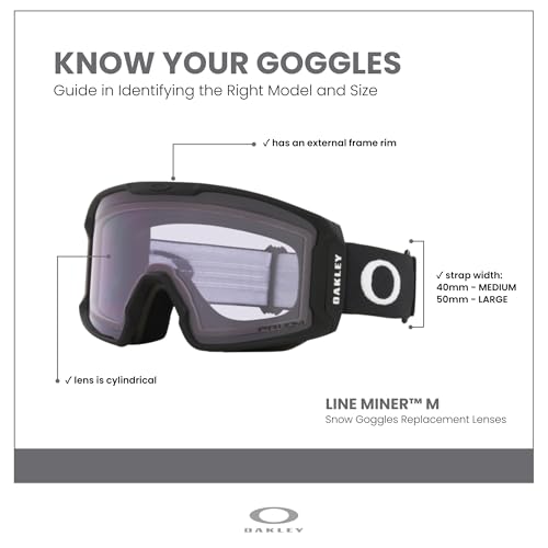 Oakley Line Miner Medium Ski Goggles REPLACEMENT LENSES OO7093 For Men For Women +Designer iWear Care Kit