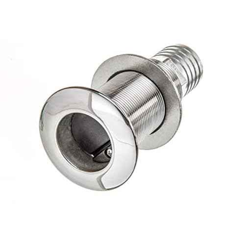 Attwood 66553-3 Boat Self-Bailing Cockpit Barbed Stainless Steel 1 ¨ö-Inch Scupper Valve