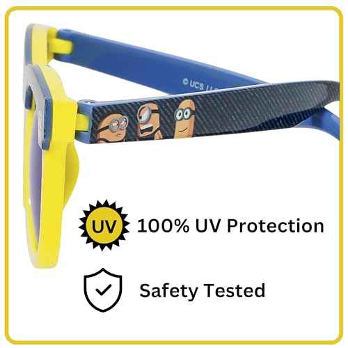 ARKAID Minions Sunglasses for Kids | Officially Licensed Minions Shades | UV 400 | One Size Fits Most Kids