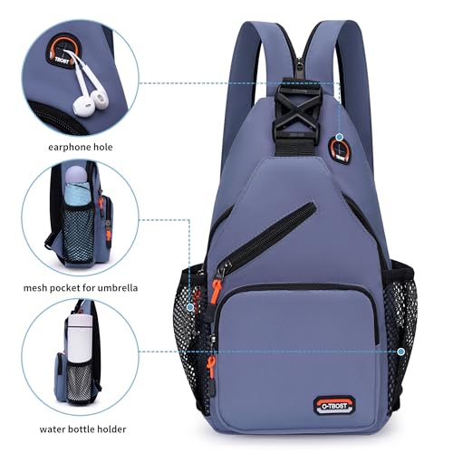 Travel Small Sling Bag Crossbody for Women Men Blue