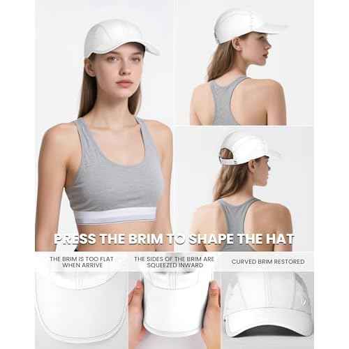 Quick-Dry Running Hat for Men & Women Cooling Hat UPF 50+ Thin Baseball Cap Lightweight Breathable Mesh Sport Hats