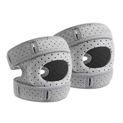 Knee Brace,2PCS Knee Brace for Women Men Adjustable Knees Support,Knee Support for Athletes,Knee Joint While You Move for Running Workout (Grey)