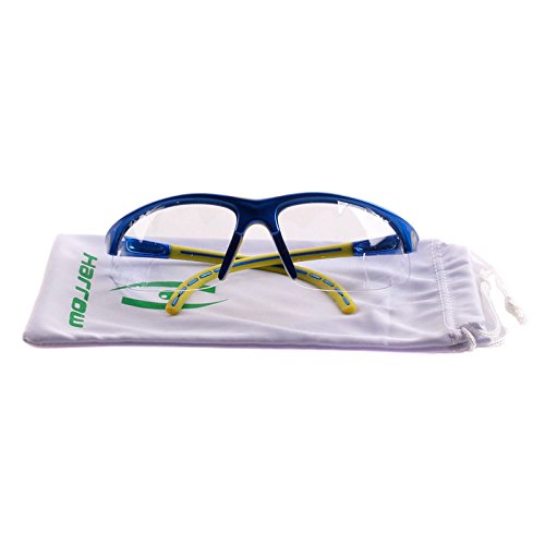 Harrow Covet Eye Guard, Metallic Blue/Yellow
