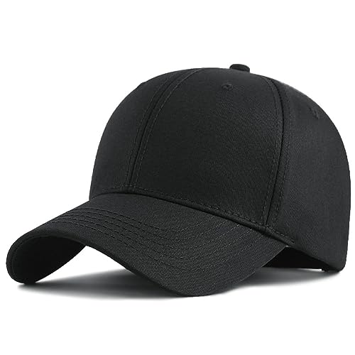 XXL Baseball Cap for Large Heads - Solid Color Cotton Hat, Adjustable 23-25.5 in - Brand GEGEEN DOMOG