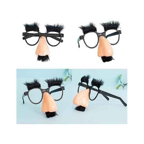 2Pcs Disguise Glasses With Funny Nose Add Fun To Your Celebrations Funny Glasses for Costume Halloween and Birthday Parties