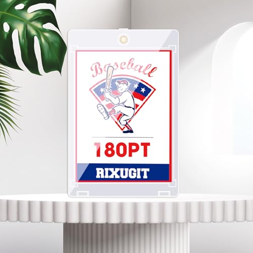 25-Pack 180pt Sleeved Card Magnetic Holders - Clear, UV Resistant, Fits Trading & Game Cards - Variation of 25ct 180PT Sleeved Card Holder