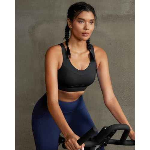 RUNNING GIRL High Impact Sports Bras for Women,Racerback Running Bra Workout Crop Tank Tops Longline Sports Bra Push up