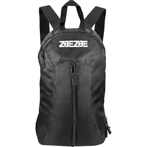 Foldable Packable Backpack - Lightweight Waterproof Hiking & Cycling Daypack, Large-capacity Black