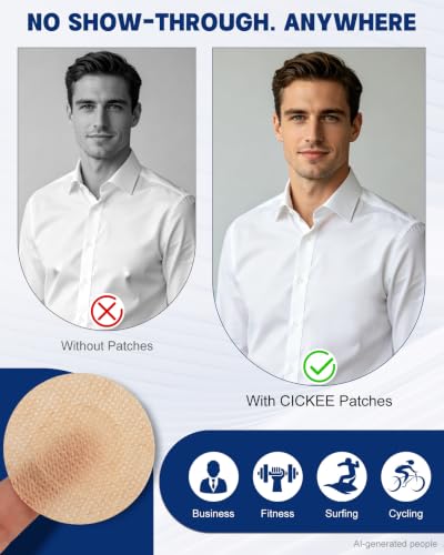 CICKEE Beige Running Nipple Covers 120PCS Anti-Chafing Men’s Protective Cover