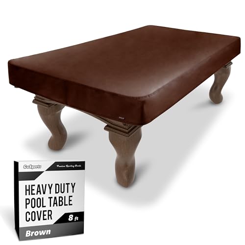 8 ft Leatherette Pool Table Cover Waterproof Tearproof Heavy Duty Brown