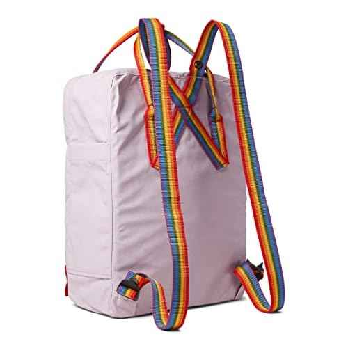 Fj?llr?ven K?nken Rainbow Backpack for Men, and Women - Durable Fabric with Adjustable Shoulder Straps, and Lightweight Backpack Pastel Lavender/Rainbow One Size One Size