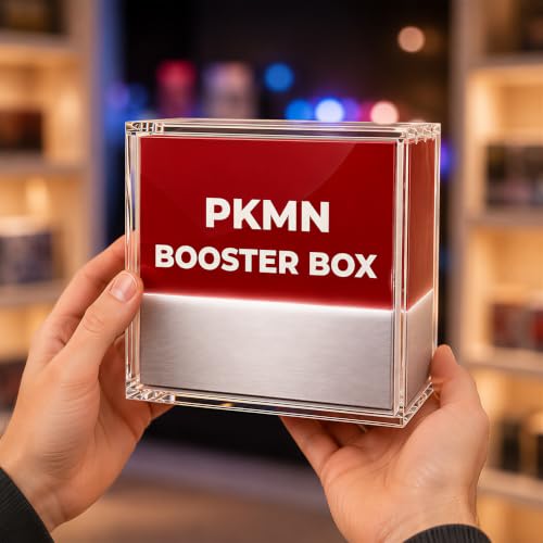 PKMN Booster Box Acrylic Display Case with Magnetic Lid and UV Protection