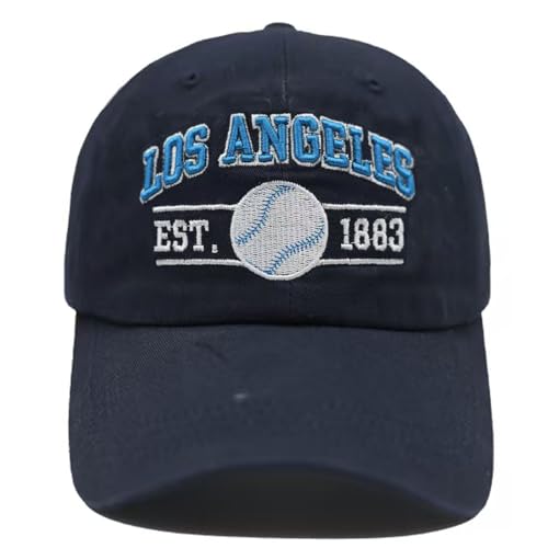 Embroidered City Washed Baseball Cap Adjustable Cotton Fans Baseball Hat for Men Women