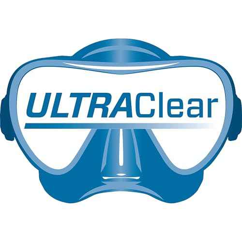 SCUBAPRO Zoom Scuba Mask with Ultra Clear Dual Lens and Lens-Change System for Optical Lenses for Diving, Clear/Blue/Silver