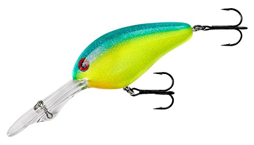 Deep Diving Bass Fishing Lure - Norman DD22 Crankbait 3-Inch Chartreuse Blue