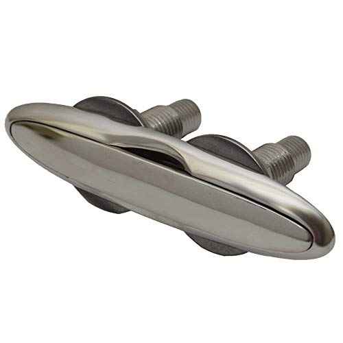 Attwood 66519-1 Retractable Low-Profile Stainless Steel Marine Boat 8-Inch Neat Cleat