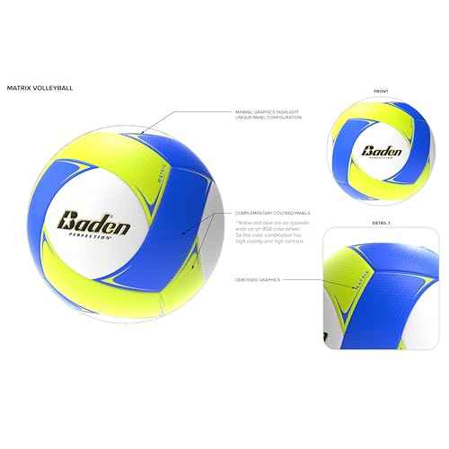 Baden Matrix | Nylon Wound | Professional Indoor Volleyball | Official Size & Weight