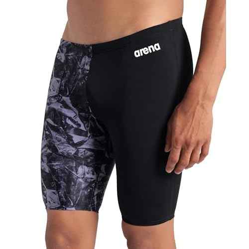 Arena Mens Arena Performance Men's Crackle Swim Jammer Athletic Swimwear Professional Swimsuit