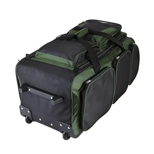 Travelers Club Xpedition 30-Inch Multi-Pocket Upright Rolling Duffel Bag - Forest Green
