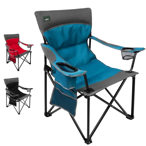 Northroad Heavy-Duty Foldable Camping Chair Blue Support Up to 300lbs Outdoor