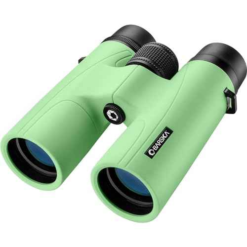Barska Crush 10x42 Binoculars ? Lightweight, Compact & Shockproof Design in Bright Colors for Hiking, Travel, Concerts, Sports, Great Gift Idea ? Case & Strap Included