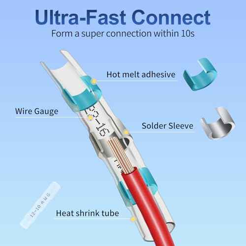 180Pcs Solder Seal Wire Connectors - Heat Shrink Butt Connectors Kit, Waterproof Marine Wiring Splice Terminal Gauge, Electrical Crimp, Trailer Wire - Heat Shrink Wire Connectors