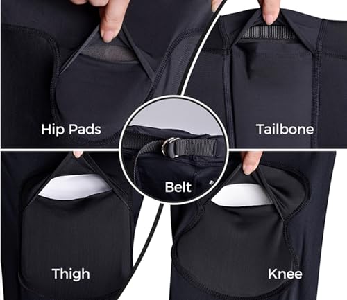 Youth Football Pants with 7 Pads - Small Black, Integrated Padding