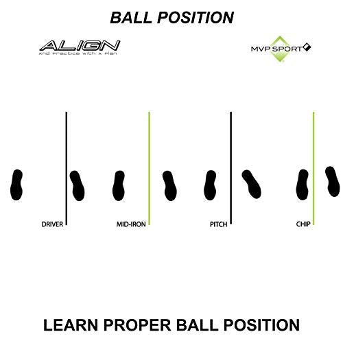 Golf Alignment Rods 2-Pack - White, Portable Swing Training Aids by MVP Sport