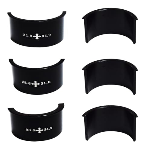 3 Kinds Front Derailleur Adjust Conversion Clamp Shim Spacer Adapter Sheet 28.6 to 31.8 to 34.9mm Aluminum Alloy for MTB Mountain Road Bicycle 1 Set